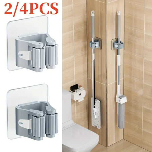 Self-Adhesive Mop & Broom Holder